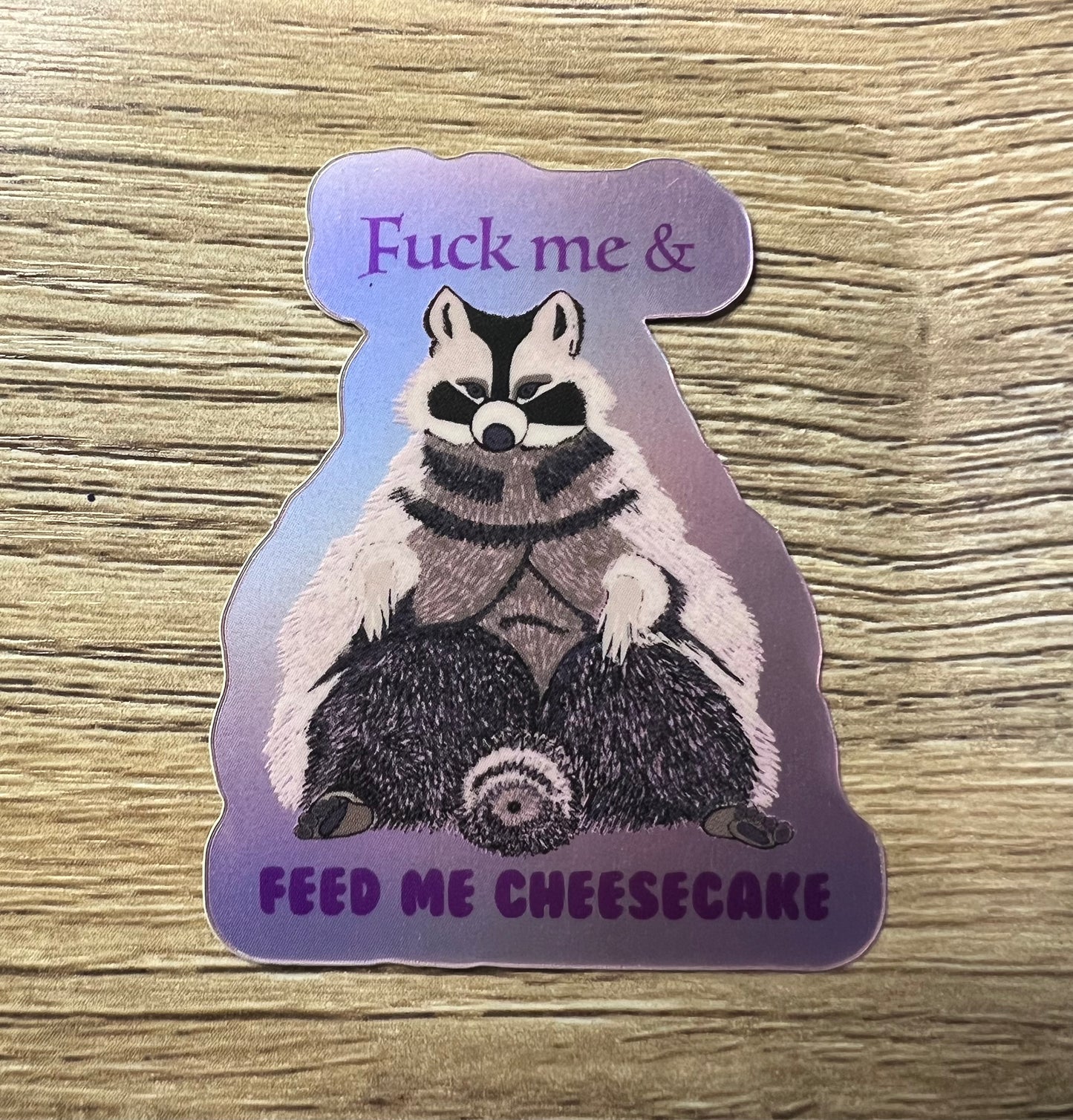 Cheesecake Raccoon Sticker